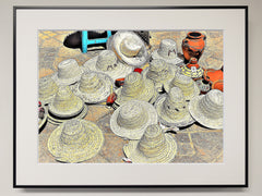 露店の麦わら帽子